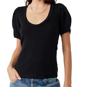 Free People Papaya Tee in Black
